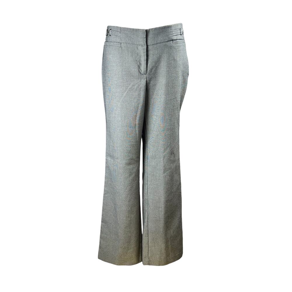 New York & Co Petite Gray Wide Leg Dress Pants Size 8P Stretch Workwear